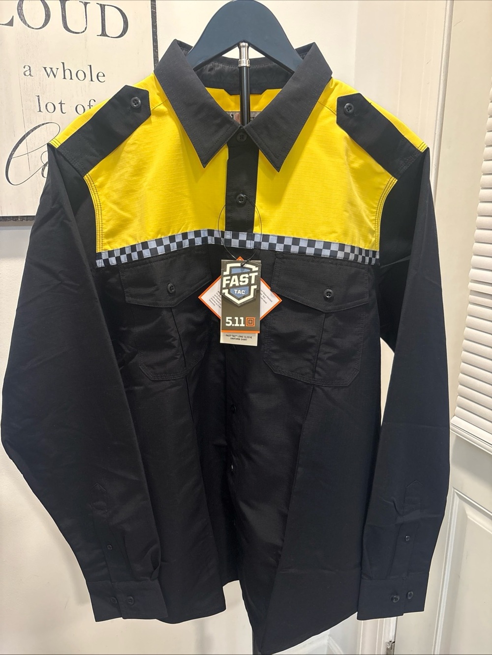 5.11 Tactical Black Jacket with Yellow Interior